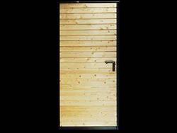 Puerta batiente madera horizontales